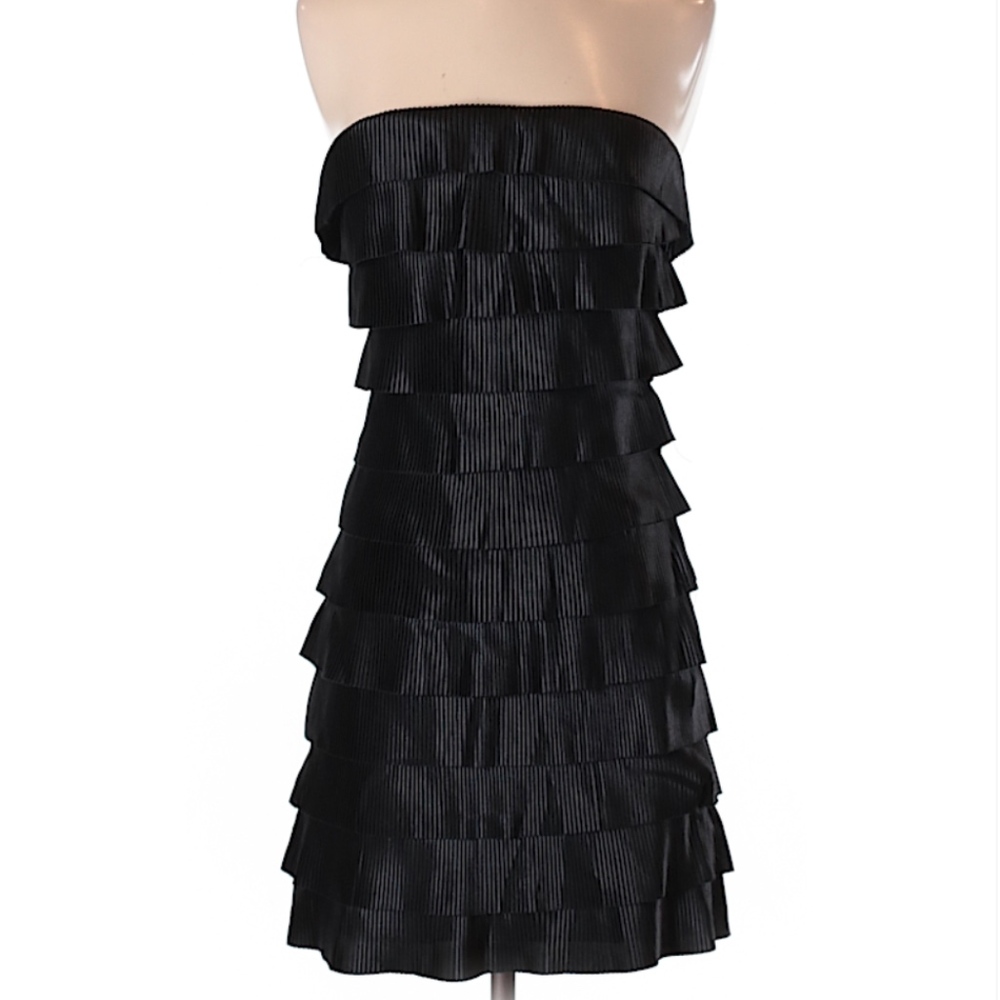Express Black Ruffle Cocktail Dress